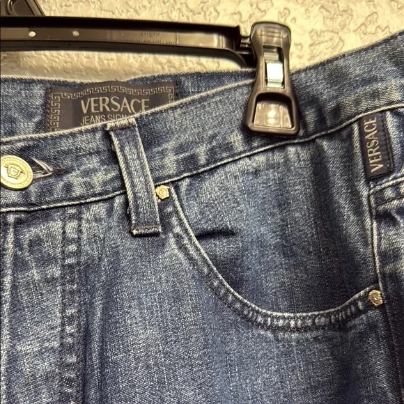 Versace Blue Straight Jeans Classic Denim
